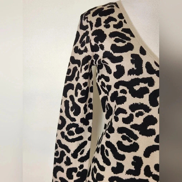 NWT || LITA by CIARA || cheetah print v neck sweater - Picture 2 of 6